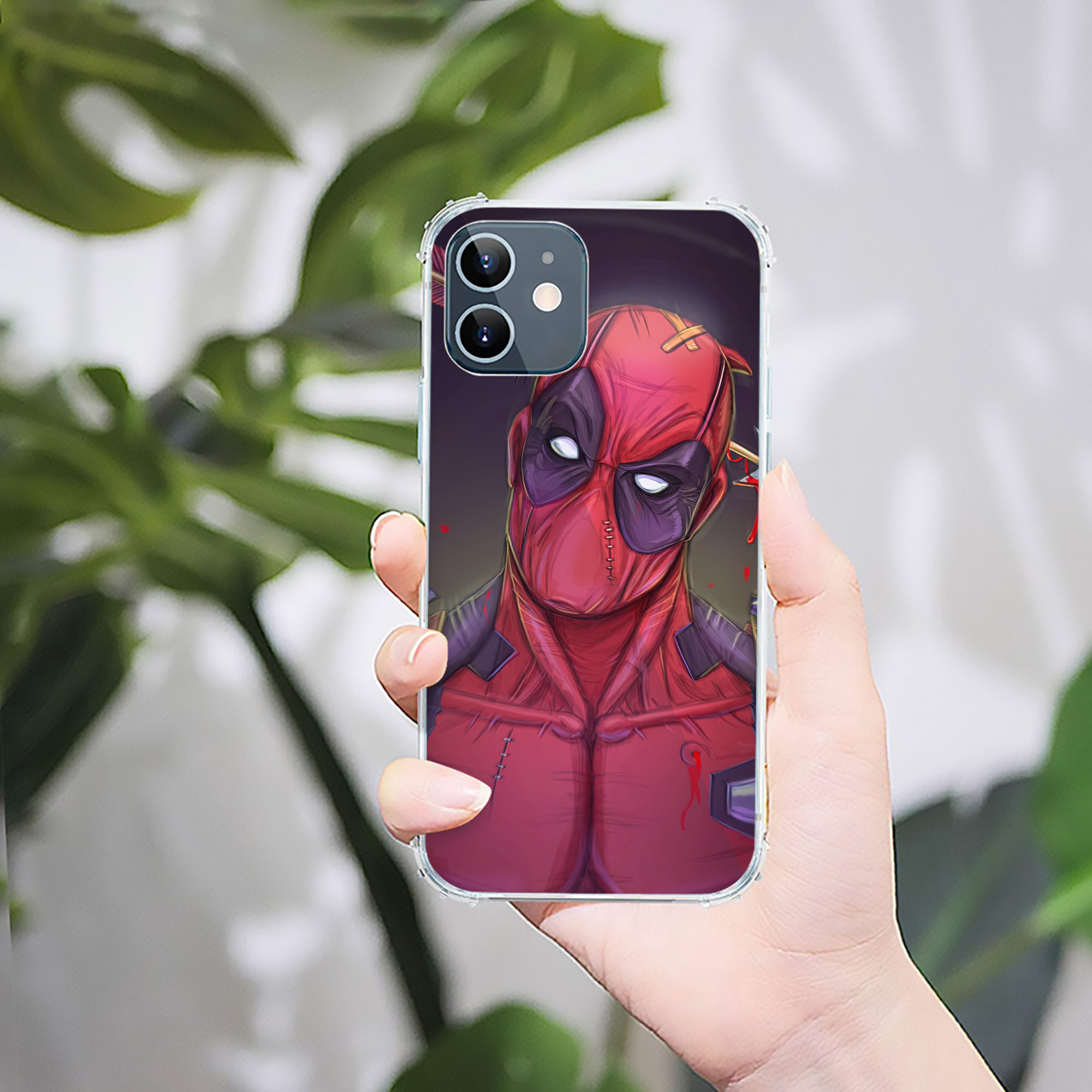 （画像用） Deadpool デッドプール 【iPhone 12シリーズ対応】透明スマホケース（クリアソフトケース）